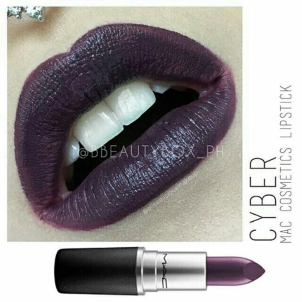 NWT brand new Mac cyber lipstick deep purple - Picture 5 of 5